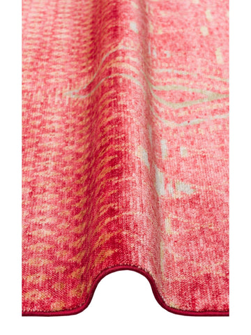 Oushak Carnaval سجادة أُشاق حديثة مصنوعة يدوياً من TENCEL™ 100% طبيعية سهلة التنظيف ZR 15 RED AUTUMN