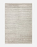 Serie Portofino Tappeto Moderno per Soggiorno e Salotto in Viscosa Naturale 100% Lana Cotone Fatto a Mano SILVER