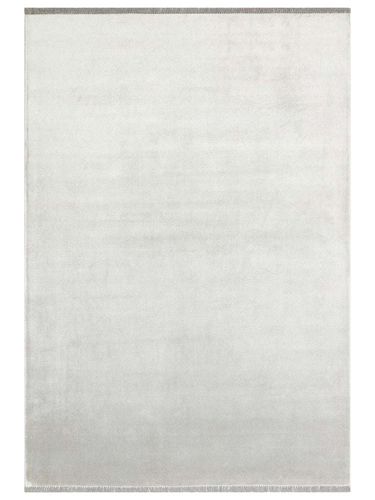 Queen Series 100% Natural Viscose Shiny Modern Handcrafted Living Room Carpet GREY