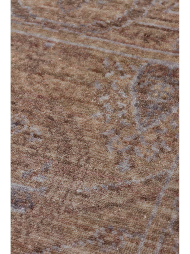 Çırağan %100 Naturel Özel Işıltılı El Emeği ile Özel Tezgahlarda Üretilen Tensel Uşak Halısı 03 BEG - Carpetdocia