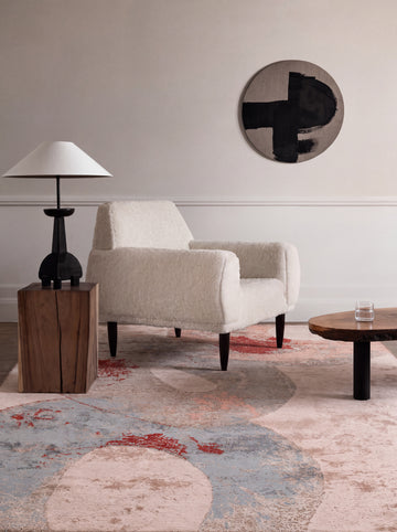 Ruggadocia Orbita Blush Soyut Desenli Halı mekan görünümü 1