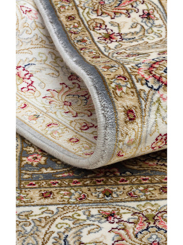 Topkapı Seccade Klasik Desenli Yüksek Kalite Özel Işıltılı Hediyelik Çeyizlik Namazlık 01 GREY - Carpetdocia