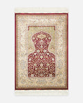 Topkapı Gebetsteppich Klassisch gemustert Hochwertig Speziell glänzend Geschenk Brautgeschenk Gebetsteppich 02 ROT