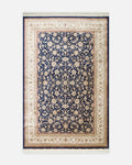 Topkapı Serie Hochwertiger dicht gewebter klassisch gemusterter spezieller schimmernder Wohnzimmerteppich 03 NAVY CREAM