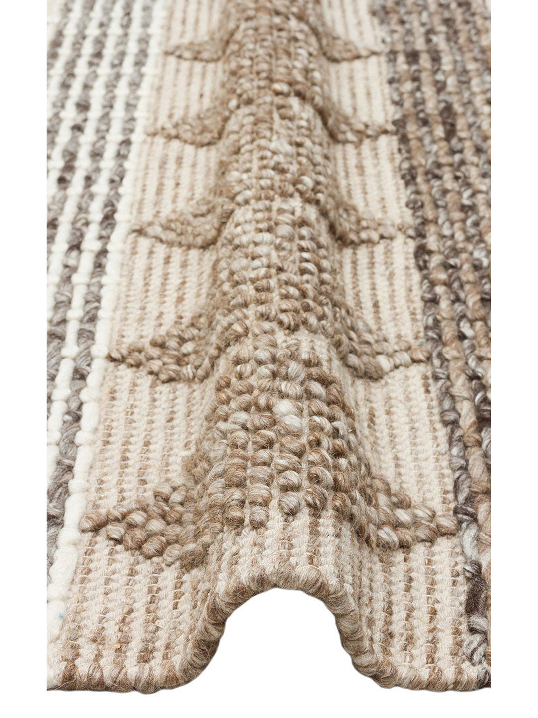 Woolstar %100 Naturel Kazak Desenli Salon Oturma Odası Koridor Antre El Dokuma Örgü Halı JD 01 GREY - Carpetdocia