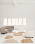 Woolstar %100 Naturaler Kaschmirmuster Wohnzimmer Flur Eingangsbereich Handgewebter Teppich 902NATWHITE